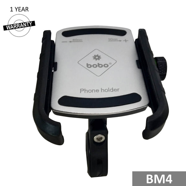 BOBO BM4 Jaw-Grip BIKE PHONE HOLDER ( WITHOUT CHARGER )- SILVER