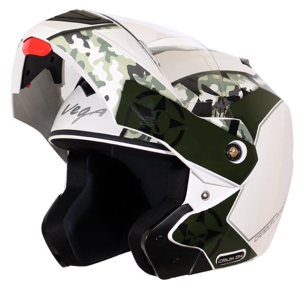 Crux Dx Camouflage White Battle Green Helmet